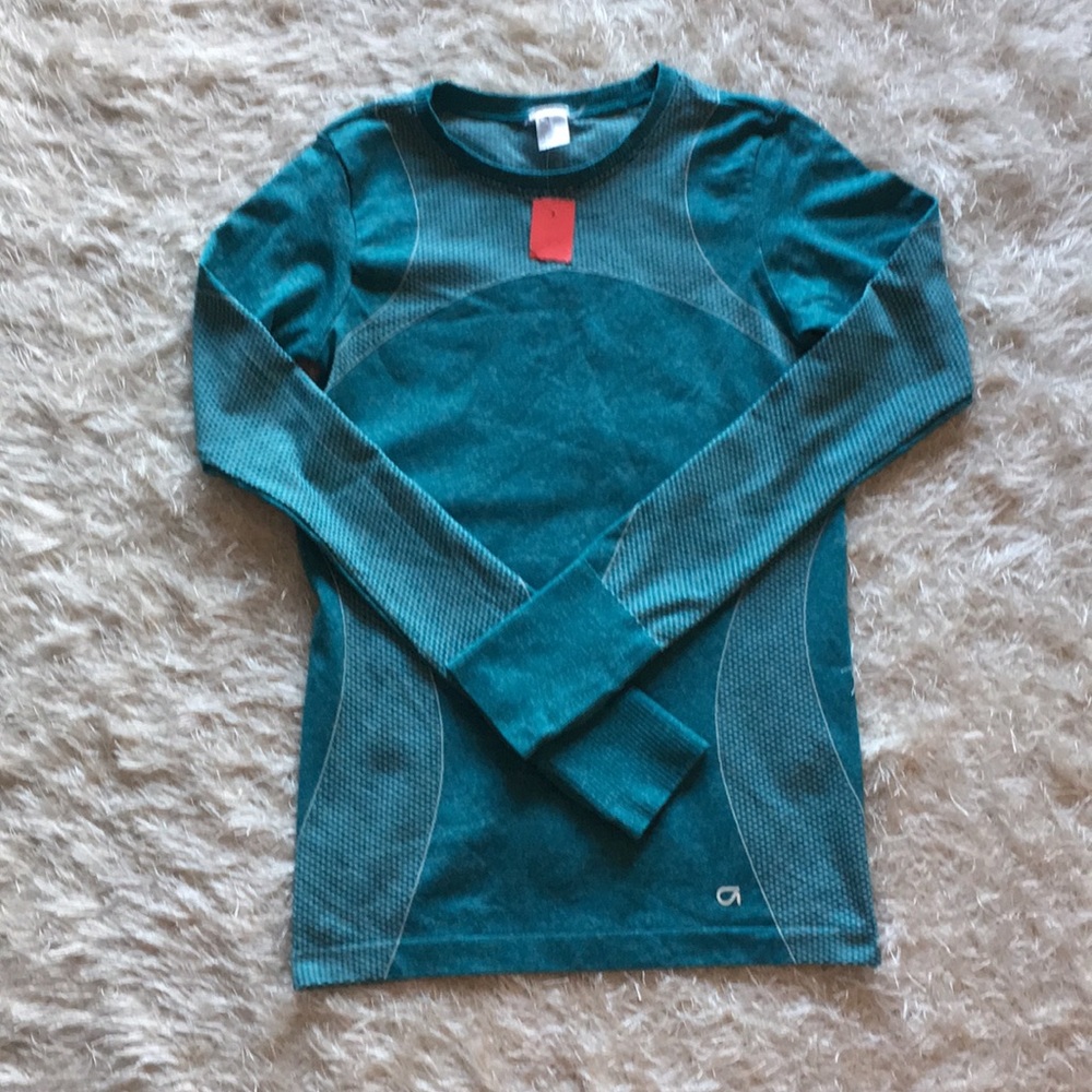 Teal athletic long-sleeve